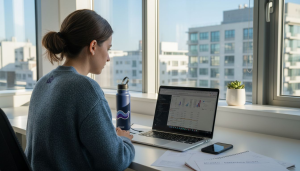 Responsável de marketing analisa o desempenho das redes sociais