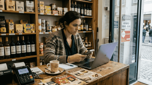 Empresária responsável pela gestão de marketing direcionado ao consumidor final numa loja física