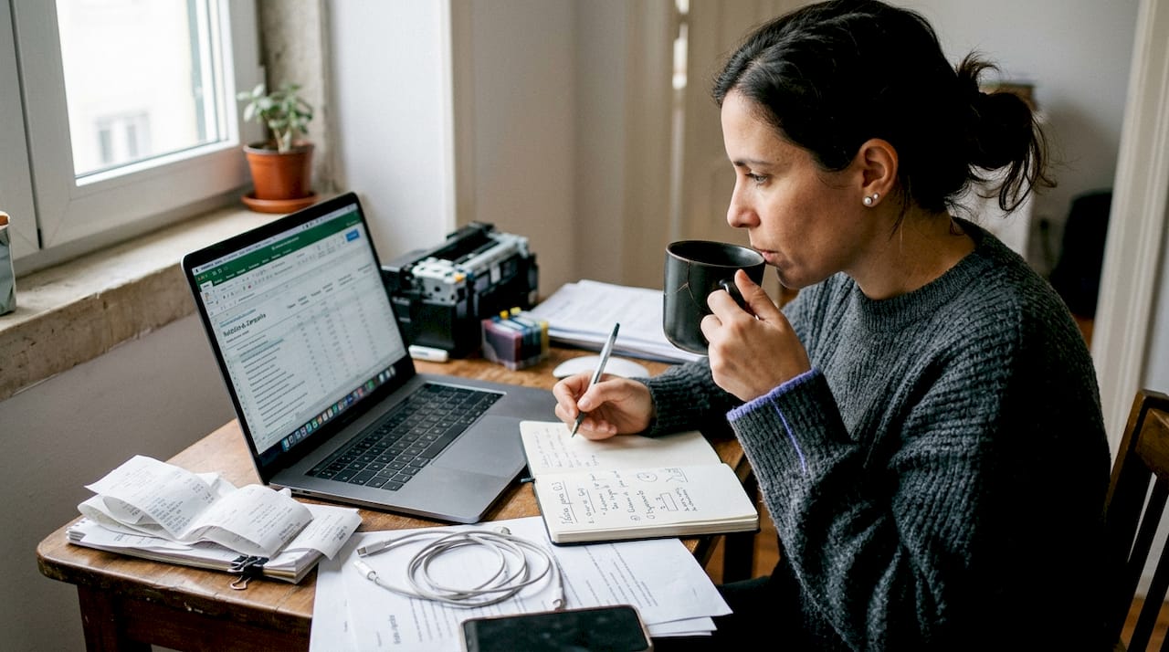 Gestora de uma PME a analisar estratégias de marketing digital