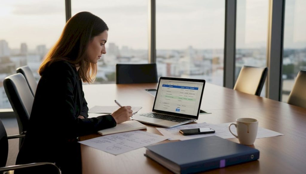 Responsável de marketing a analisar e reajustar a estratégia de conteúdos